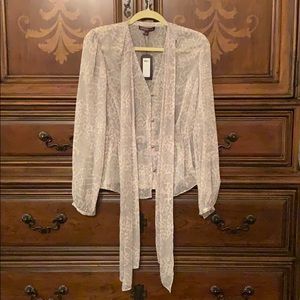 Marchesa Voyage tie neck blouse